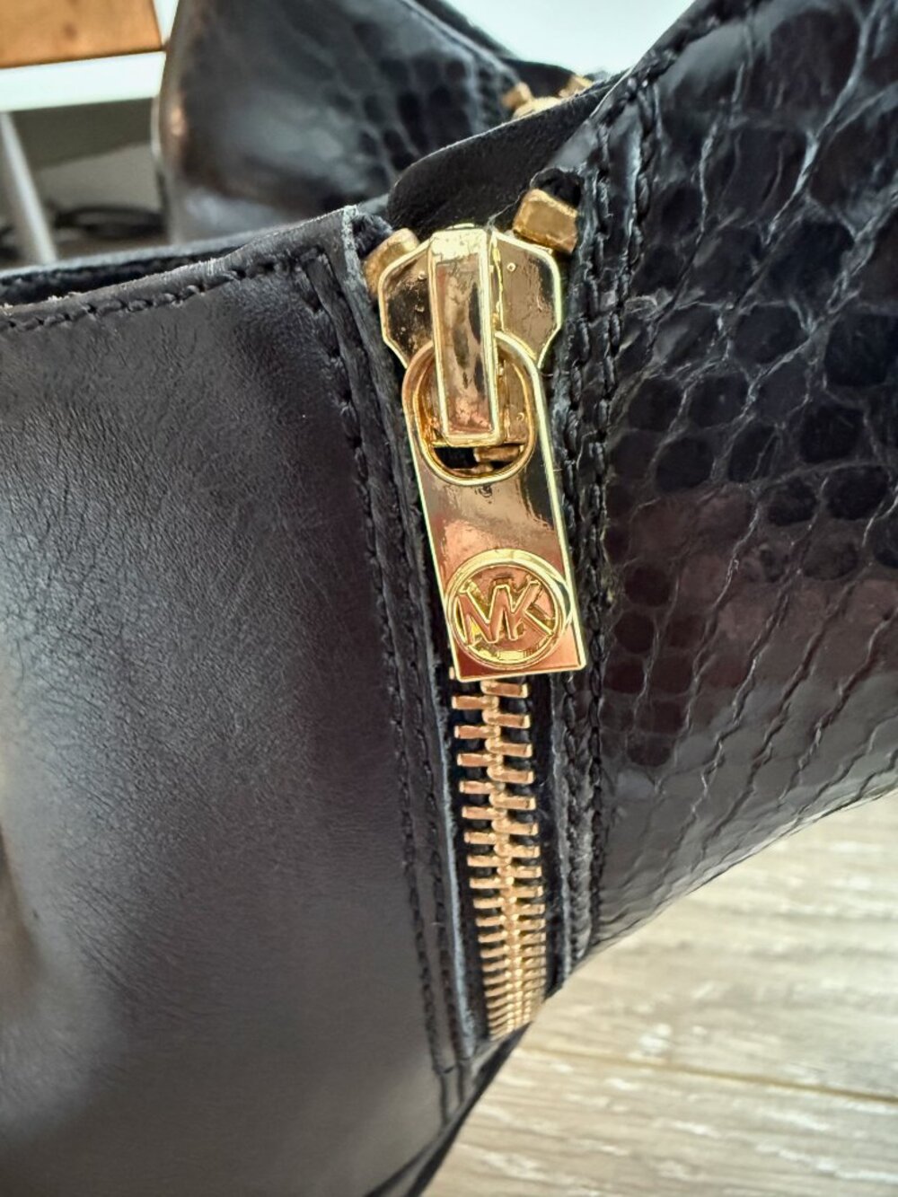 Michael Kors York Black High Heel Ankle Boots - Picture 5 of 11